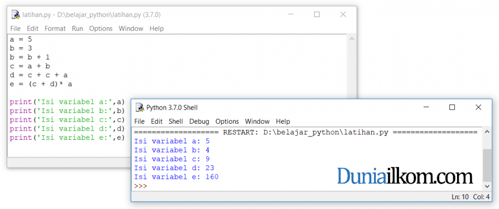 Tutorial Belajar Python: Jenis-jenis Operator Assignment | Duniailkom