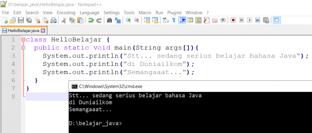 Tutorial Belajar Java Struktur Dasar Kode Program Bahasa Pemrograman Java Duniailkom 5914