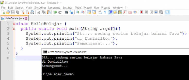 Tutorial Belajar Java: Struktur Dasar Kode Program Bahasa Pemrograman ...