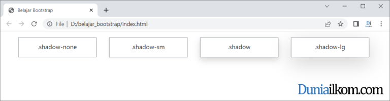 Tutorial Bootstrap 5: Cara Membuat Efek Bayangan (Shadow)